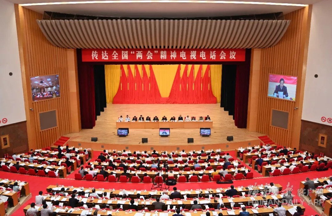 视联动力助力海南省传达全国“两会”精神会议-视联动力